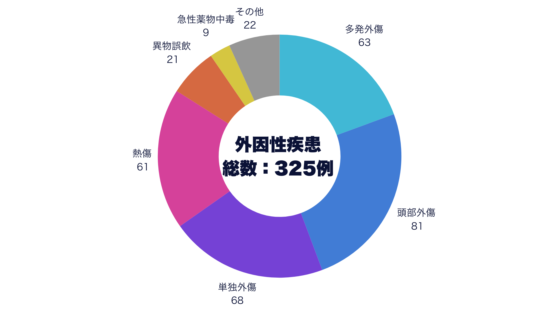 外因性疾患の内訳　グラフ